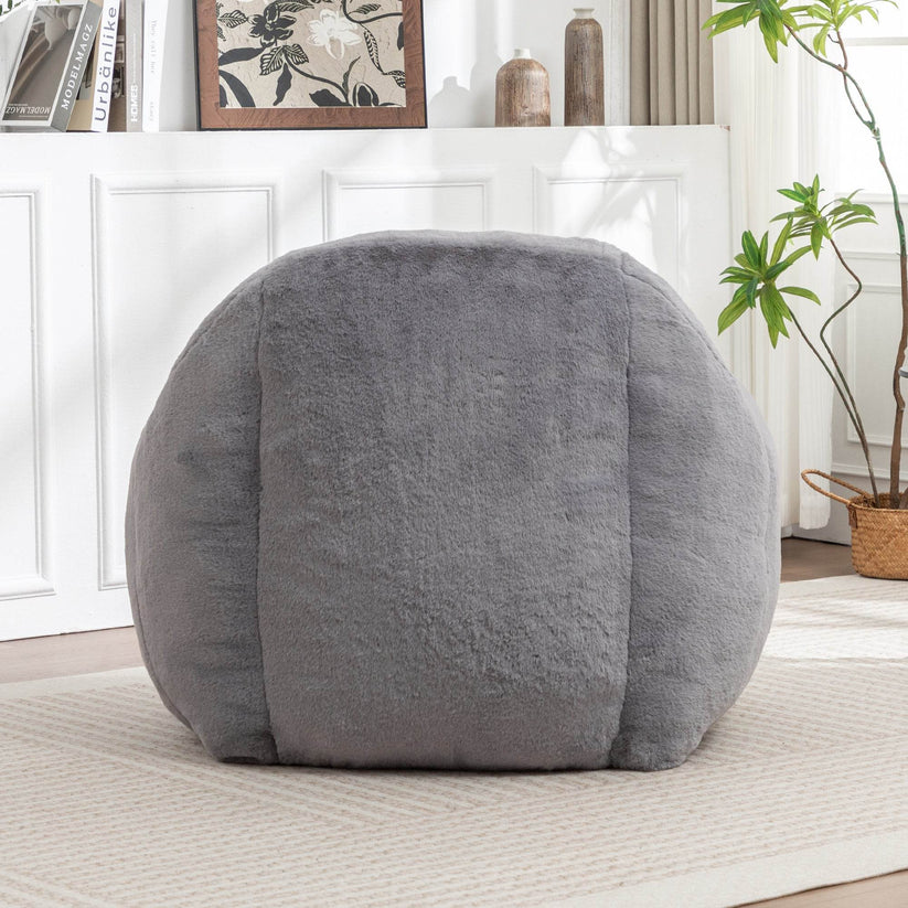 Rounded back design of comfy bean bag chair with back support